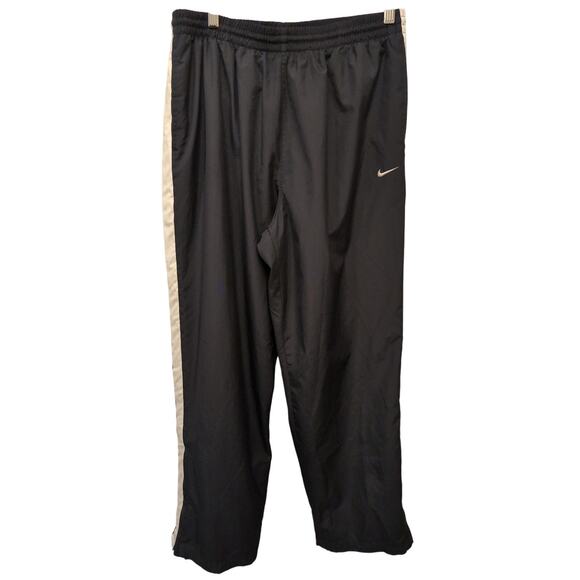 Vintage Nike Men's Warm Up Pants Swishy Navy Blue Drawstring Mesh Lined Athletic - Picture 1 of 5